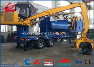 86kW Mobile Hydraulic Metal Scrap Logger Baler With Remote Control